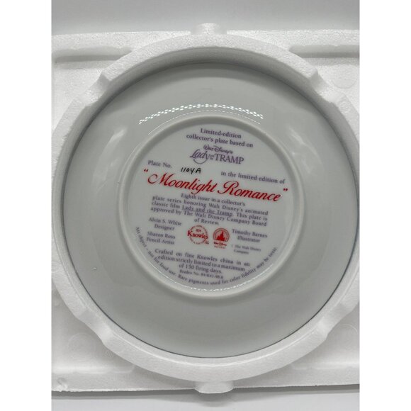 Walt Disney Lady And The Tramp Moonlight Romance Limited Edition CollectorS Plat - Picture 3 of 5